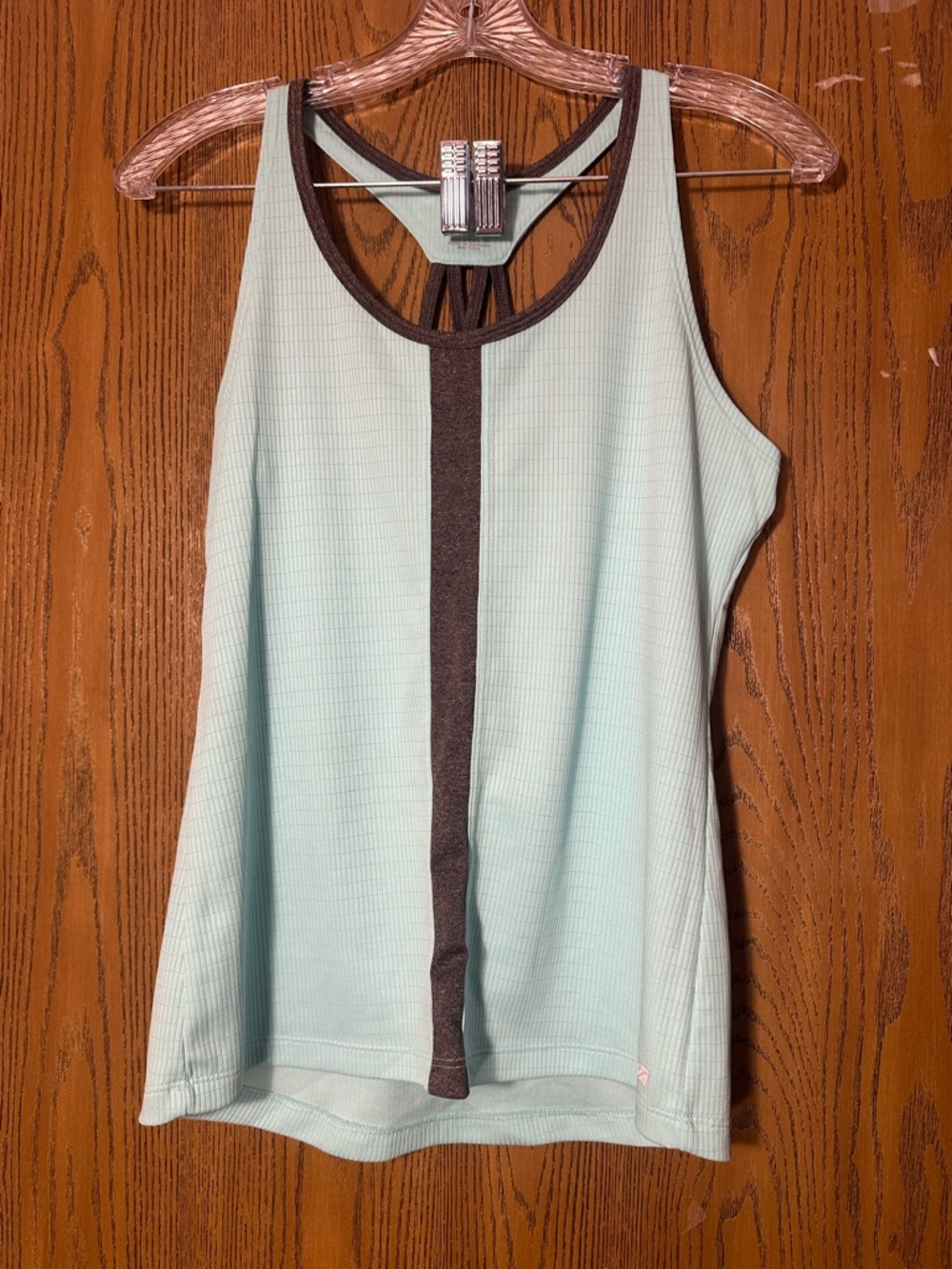 Avia Light Aqua Tank Top with Dark Contrast Trim